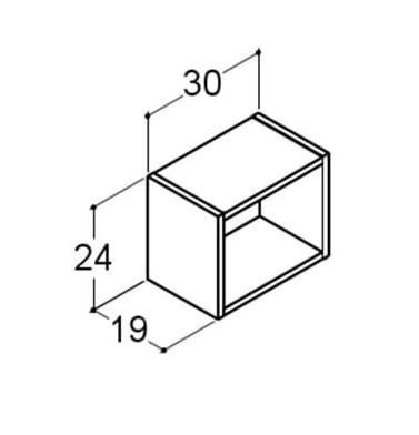 Dansani YOU Urban åbent skab t/væg og overskabe 30 cm - Valgfri farve