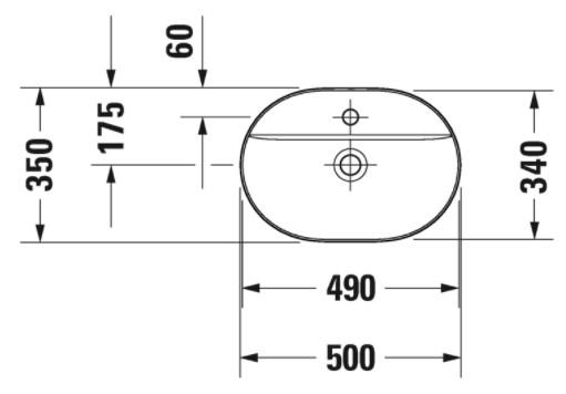 Duravit Luv 50 fritstående bowlevask - 1 hanehul - Mat hvid