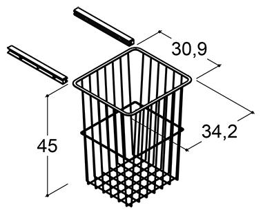 Dansani Mido trådkurv til 40cm højskab