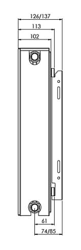 Altech P4 plan radiator 22 - 500 x 600 mm