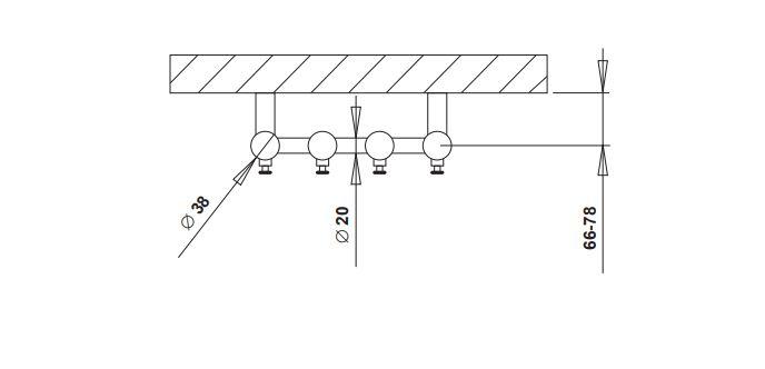 Strømberg Regus håndklædetørrer - 26,6x150 cm - Poleret messing