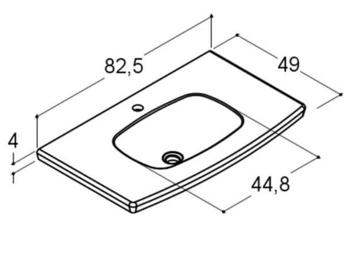 Dansani Luna møbelpakke 80 m/Arc vask - Brun eg