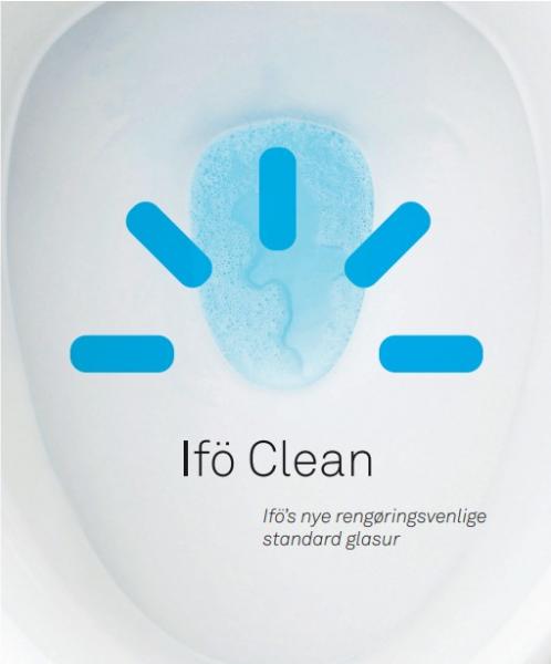 Ifö Spira toilet m/RIMless og Ifø clean - Med universallås