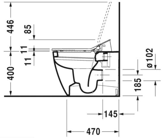 Duravit ME by Starck back-to-wall m/wonderglis til sensowash sæde