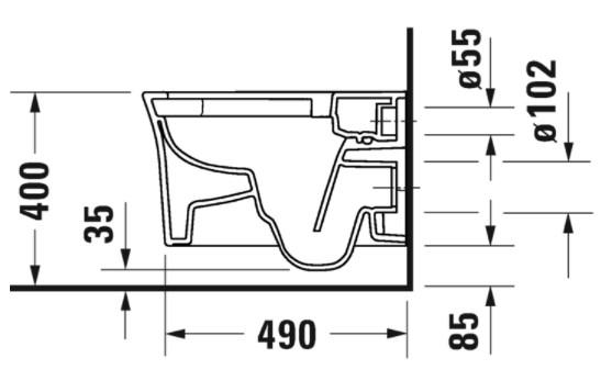 Duravit White Tulip væghængt toilet