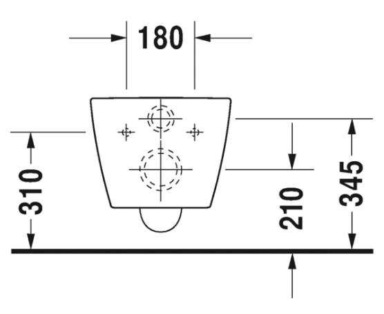 Duravit Me by Starck Compact Rimless væghængt toilet m/wondergliss - Hvid mat