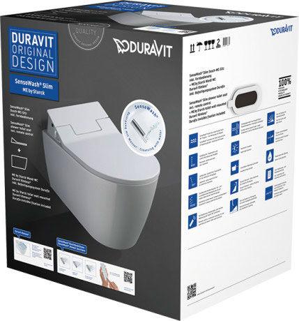 Duravit Me by Starck rimless vægtoilet inkl. SensoWash Slim bidetsæde