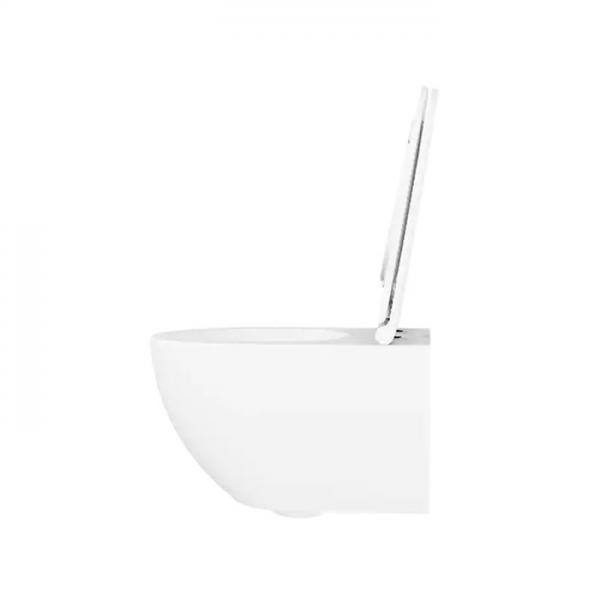Lavabo Comoda rimless v&aelig;gh&aelig;ngt toilet inkl. EasyClean og s&aelig;de m/soft-close og quick release - Hvid