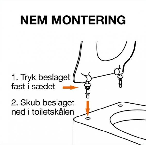 Pressalit Spira 956 toiletsæde m/soft-close og propbeslag - Hvid