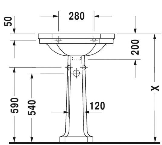 Duravit 1930 60 håndvask t/væg