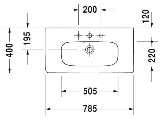 Duravit DuraStyle compact 78 møbelvask