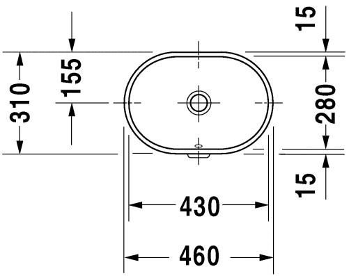 Duravit Foster 43 håndvask t/underlimning - Uden hanehul