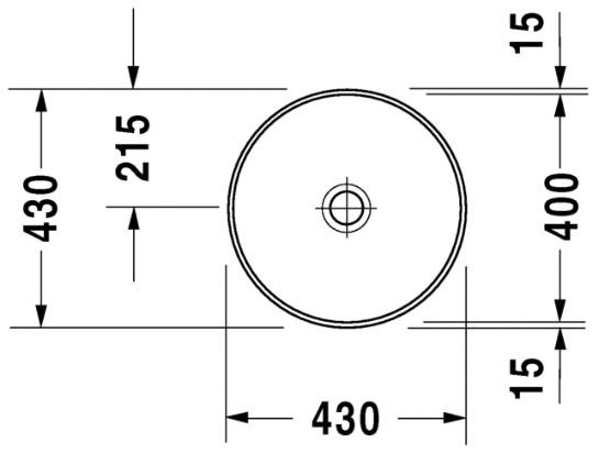 Duravit Architec Ø40 håndvask t/underlimning - Uden hanehul