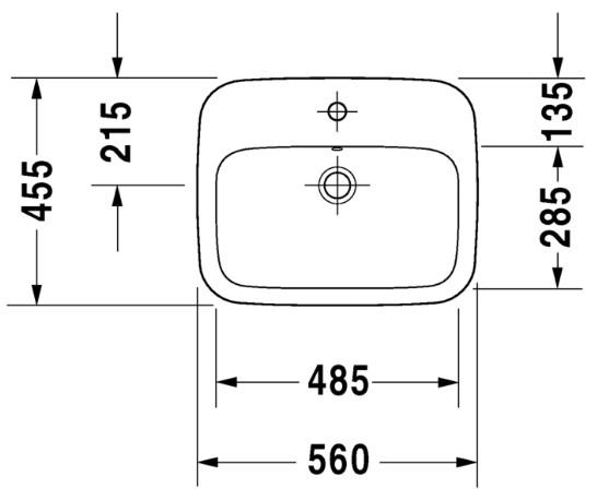 Duravit DuraStyle 56 håndvask t/nedfældning