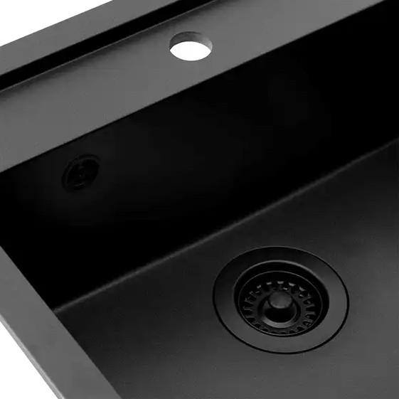 Lavabo Jupiter 60 kompositvask - Antracit-sort/sort