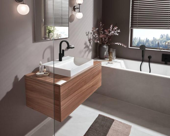 Hansgrohe Vivenis 210 håndvaskarmatur m/svingtud  - Mat sort