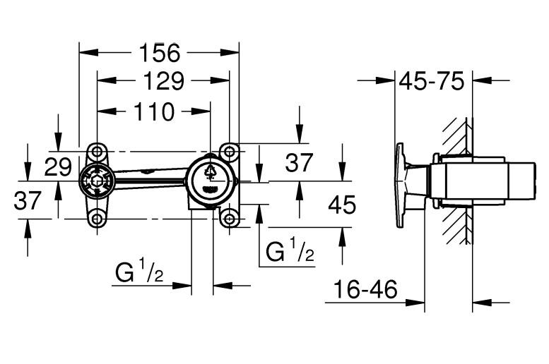 Grohe Essence New komplet armatur til indbygning i væg - Poleret hard graphite