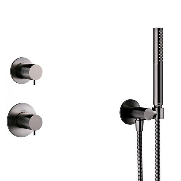 Damixa Iris DS 1 brusesystem til indbygning - B&oslash;rstet grafitgr&aring;