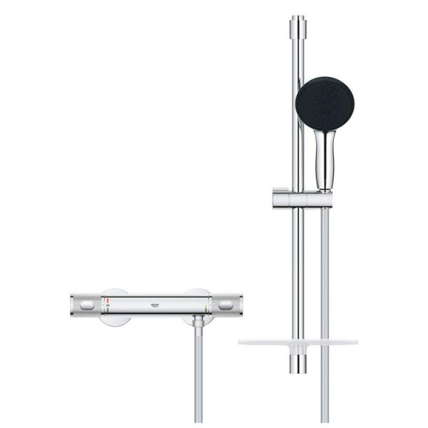 Grohe Precision Feel komplet brusesystem m/termostat og håndbruser