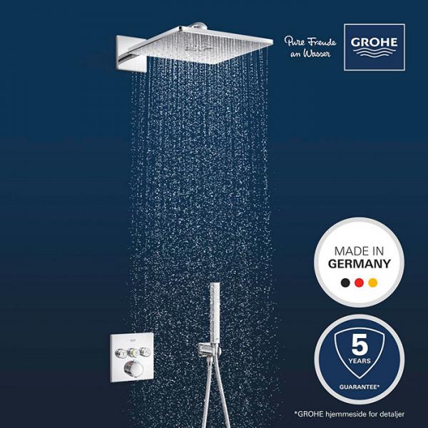 Grohe Precision SmartControl 310 komplet indbygget brusesystem m/SmartActive hovedbruser - Krom