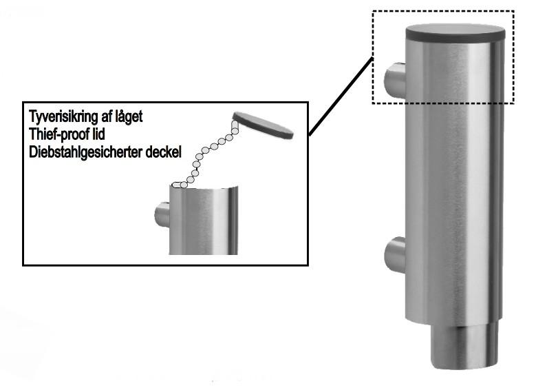 Cool Line sæbedispenser 750 ml - Matbørstet rustfrit stål