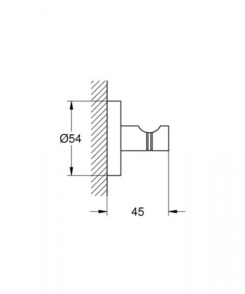 Grohe Essentials krog - Børstet nikkel Grohe Essentials krog - Børstet nikkel