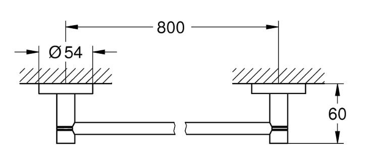 Grohe Essentials håndklædestang - 800mm - Steel