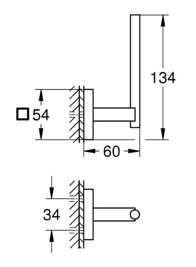 Grohe Start Cube reservepapirholder - Krom