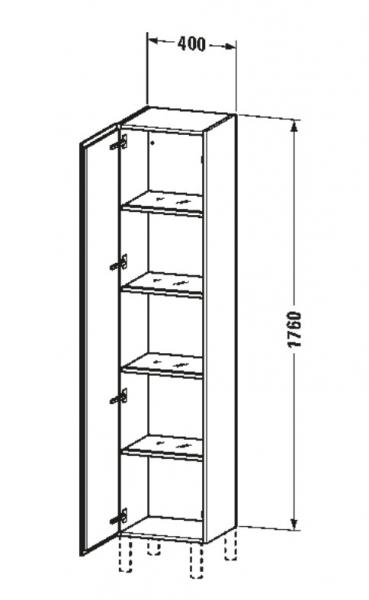 Duravit L-Cube højskab - Højre - Hvid mat