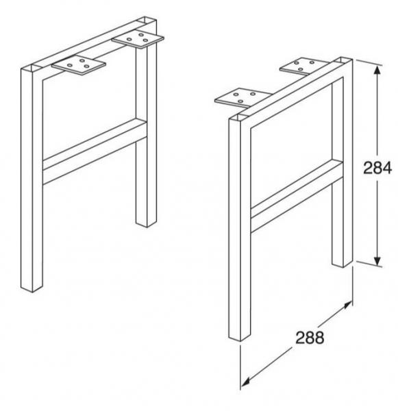 Gustavsberg Artic bensæt - 32 cm - Mat sort