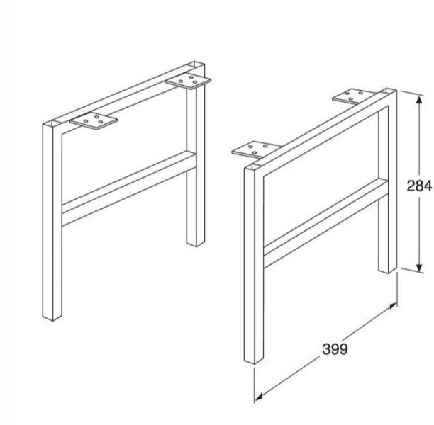 Gustavsberg Artic bensæt - 39 cm - Mat sort