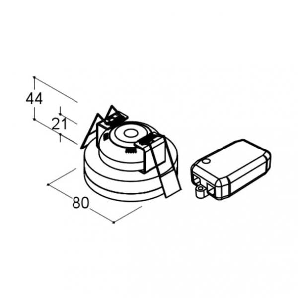 Dansani Jupiter loftslampe spot LED Ø80mm hvid