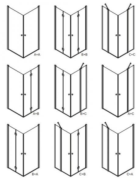 Dansani Match A+A brusehjørne - 70x70 cm - Klar glas/krom Dansani Match A+A brusehjørne - 70x70 cm - Klar glas/krom