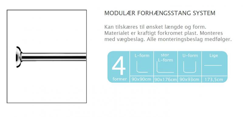 Hefe Modulær forhængsstang system