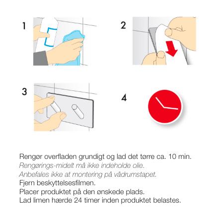 Beslagsboden selvklæbende dobbeltkrog m/tap - Rund - Rustfrit stål