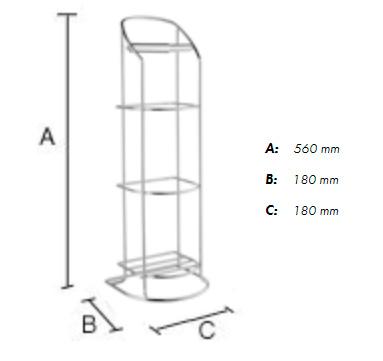 Beslagsboden fritstående toiletpapirholder - Dobbelt - Sort