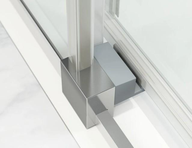 Dansani Deluxe XXL skydedør 1400 mm - Satin/klar glas