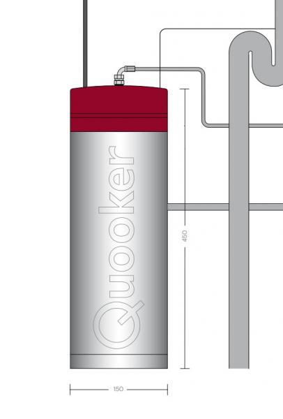 Quooker Flex køkkenarmatur incl. 3 liters beholder - Krom