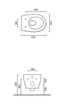 Catalano Italy newflush toiletpakke inkl. sæde m/soft-close, cisterne og hvid betjening