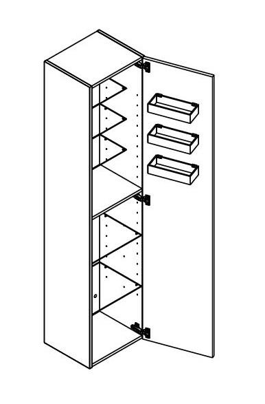 Dansani Luna Urban h&oslash;jskab 40 - H&oslash;jreh&aelig;ngslet - Brun eg
