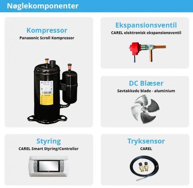 Langå Varmepumpe R32 - Luft til vand - 16kw