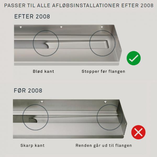 Unidrain selvrensende vandlås til linjeafløb