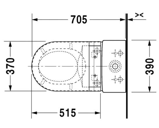 Duravit Starck 3 gulvtoilet m/wondergliss til sensowash sæde