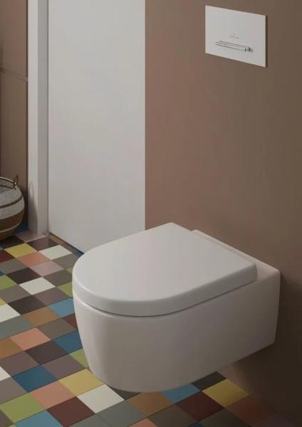 Villeroy & Boch Avento Rimless væghængt toilet inkl. sæde - Hvid