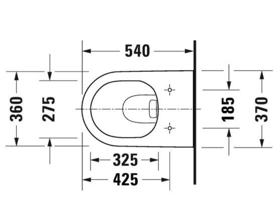 Duravit D-Neo væghængt toilet RIMless 370x400x540mm