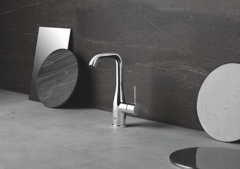 Grohe Essence New L håndvaskarmatur m/bundventil og svingtud - Børstet hard graphite