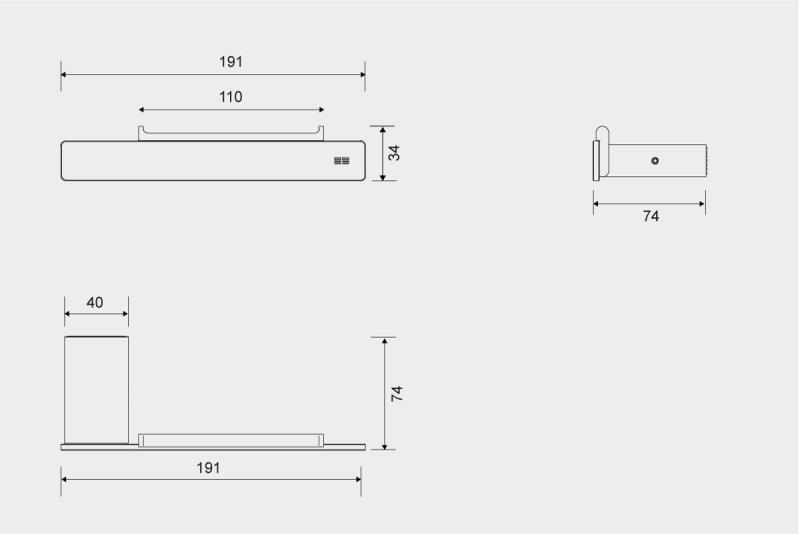 Unidrain ReFrame toiletpapirholder - Sort