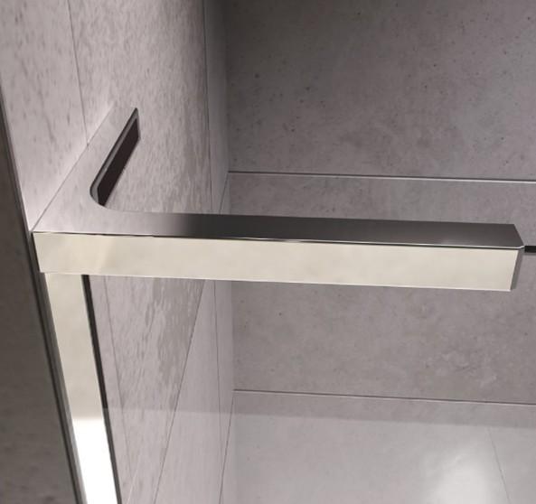 Str&oslash;mberg Faro 42 bruseniche m/skyded&oslash;re 76x76 - Klar glas/krom