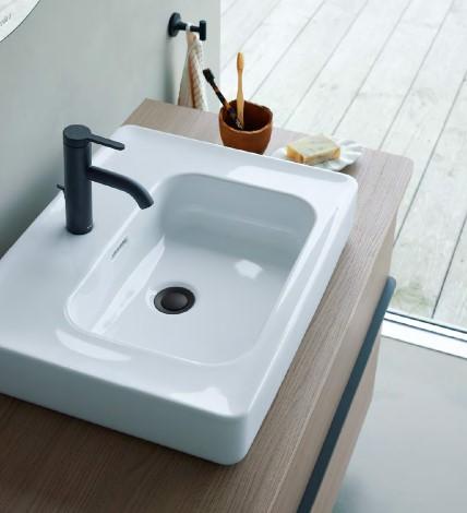 Duravit Soleil fritstående bowlevask - 1 hanehul - Med overløb