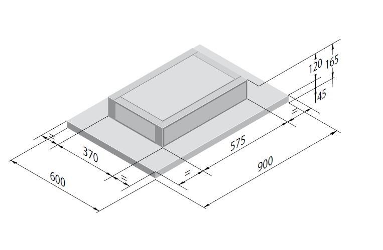 Eico Ceiling Stripe R 90 W - Link emhætte til indbygning - Hvid